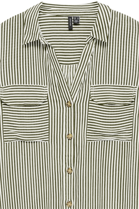 Vero Moda groene dames blouse | Close up