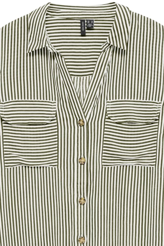 Vero Moda groene dames blouse | Close up