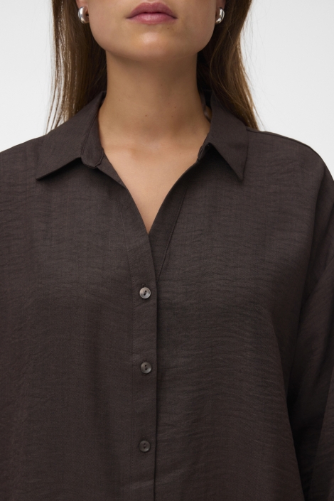 Vero Moda bruine dames blouse | Close up