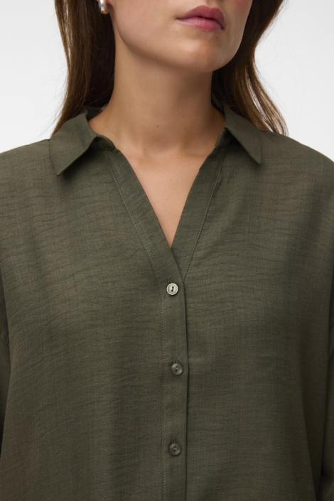 Vero Moda groene dames blouse | Close up