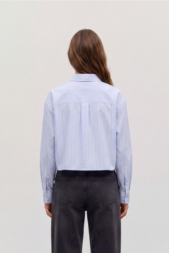 Vero Moda blauwe dames blouse | Model vooraanzicht