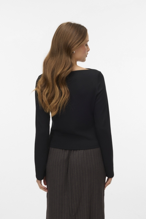 Vero Moda zwarte dames t-shirt | Model achteraanzicht
