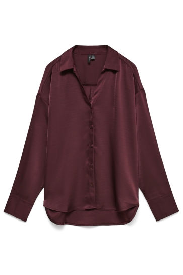 Vero Moda Blouse VMMIRO LS SHIRT WVN NOOS 10351765 Windsor Wine
