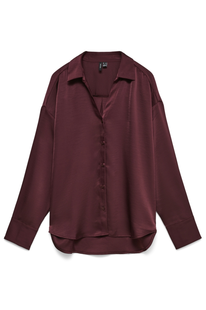 Vero Moda bordeaux dames blouse | Vooraanzicht