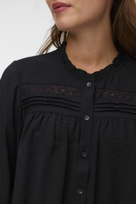 Vero Moda zwarte dames blouse | Close up