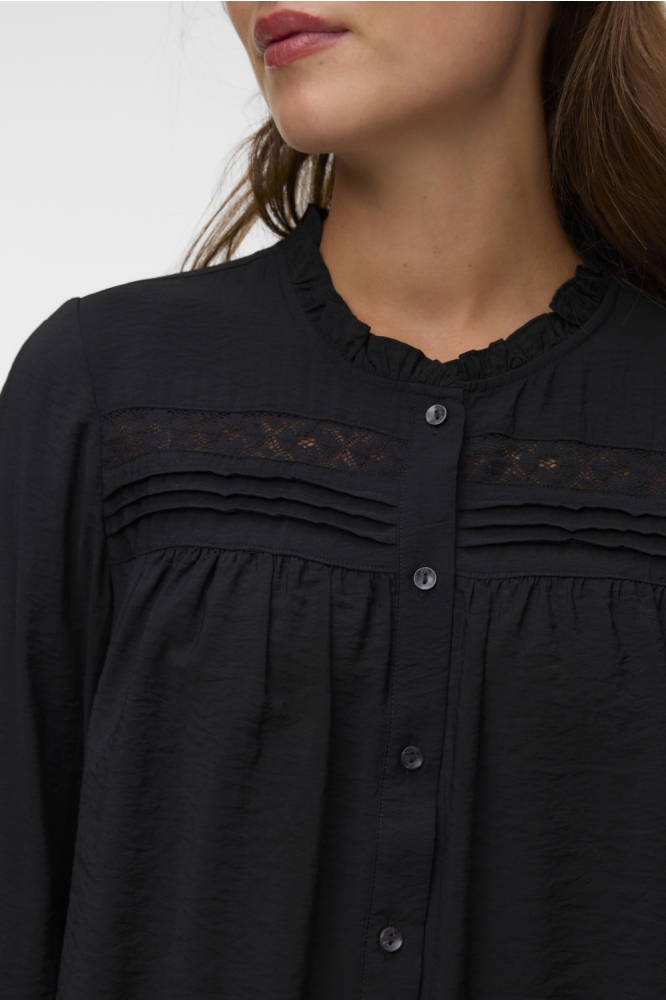 Vero Moda zwarte dames blouse | Close up