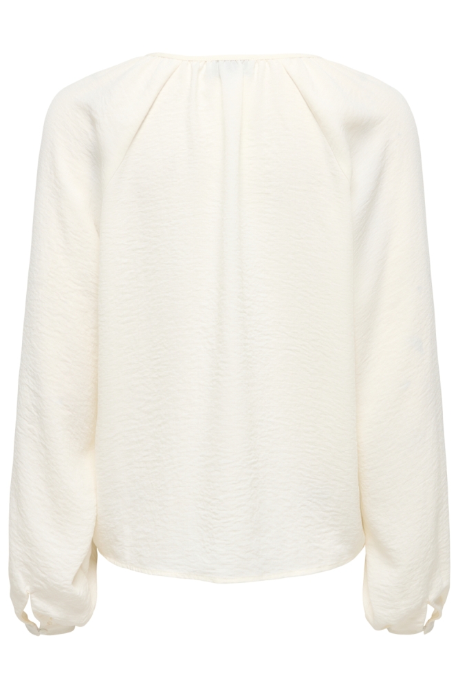 Jacqueline de Yong beige dames blouse | Achteraanzicht