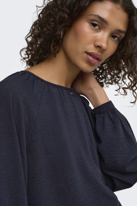 Jacqueline de Yong blauwe dames blouse | Close up