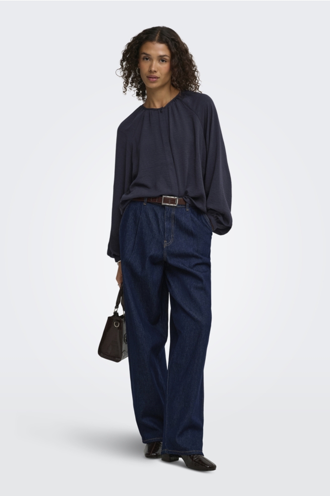Jacqueline de Yong blauwe dames blouse | Model
