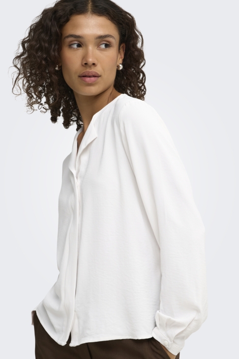 Jacqueline de Yong witte dames blouse | Model zijaanzicht