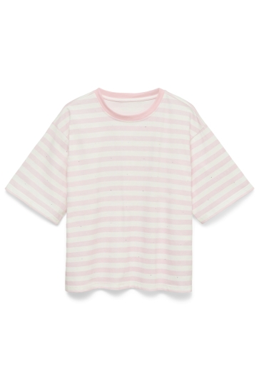Vero Moda vmkaysa ss striped tee exp Roze