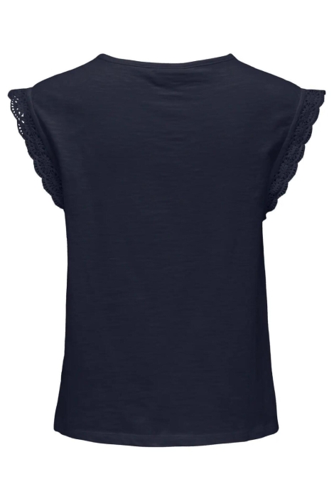 Jacqueline de Yong blauwe dames t-shirt | Achteraanzicht