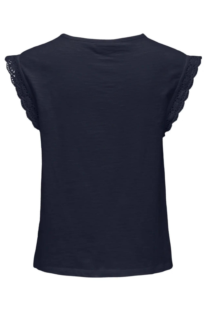 Jacqueline de Yong blauwe dames t-shirt | Achteraanzicht