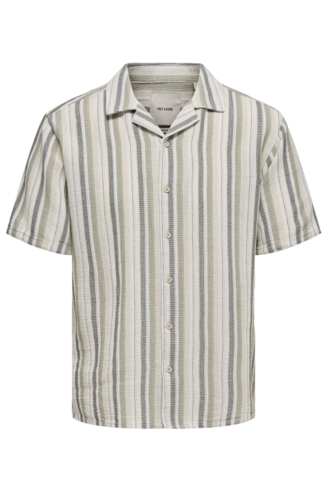 Only & Sons groene heren overhemd | Vooraanzicht