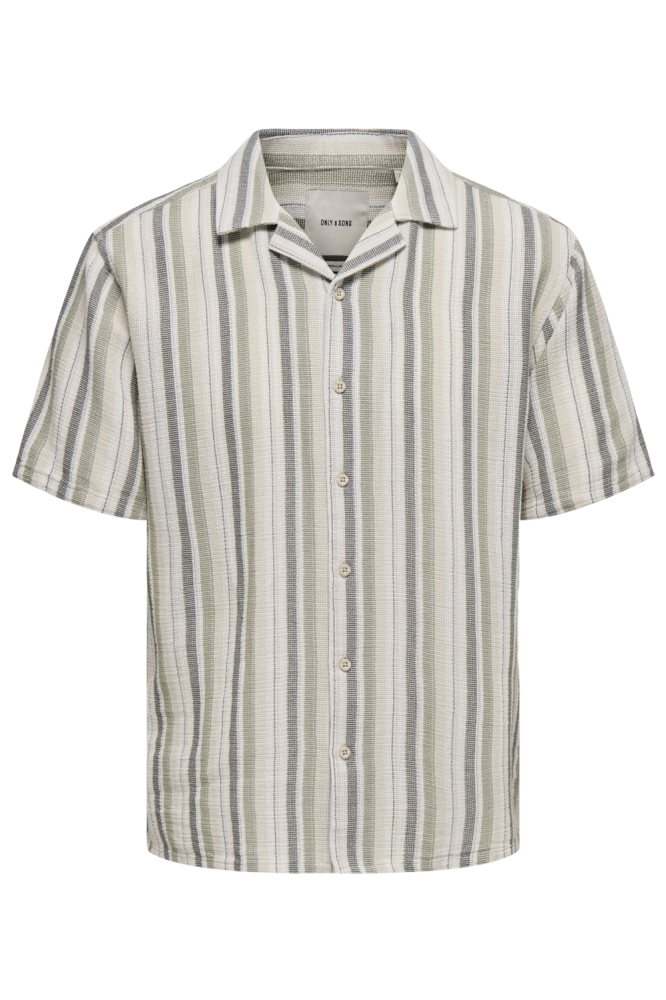 Only & Sons groene heren overhemd | Vooraanzicht