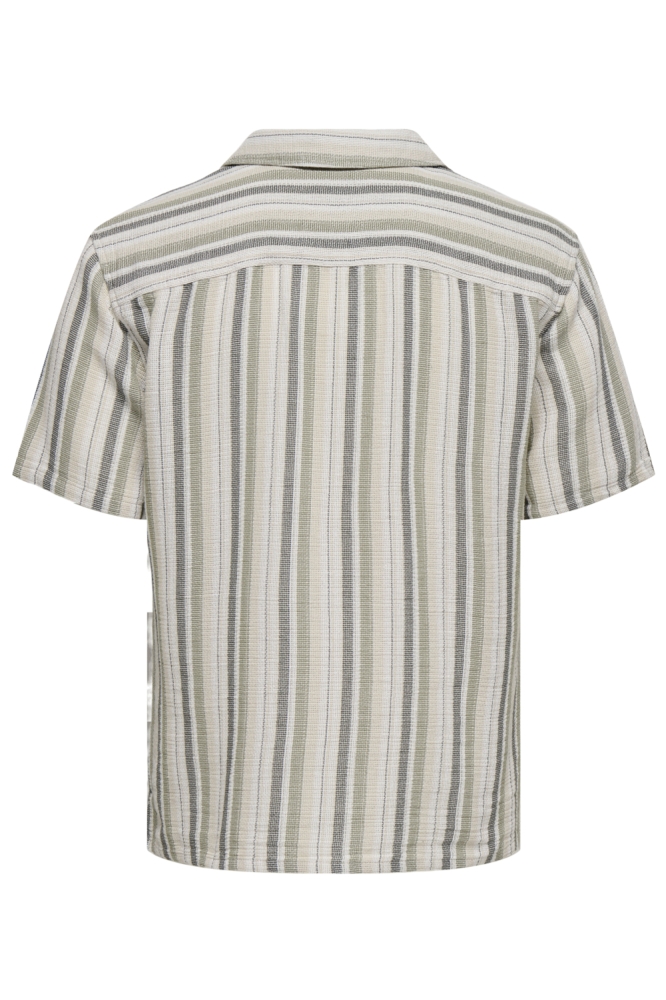 Only & Sons groene heren overhemd | Achteraanzicht