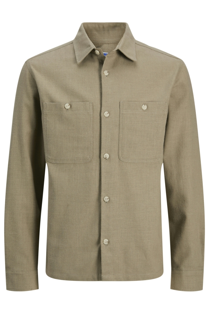 Jack & Jones groene heren overhemd | Model achteraanzicht