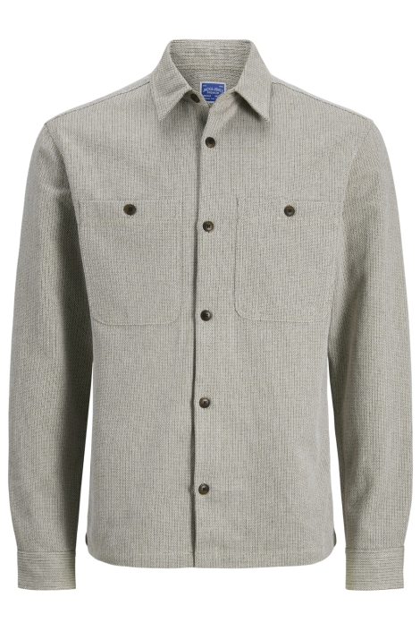 Jack & Jones beige heren overhemd | Vooraanzicht
