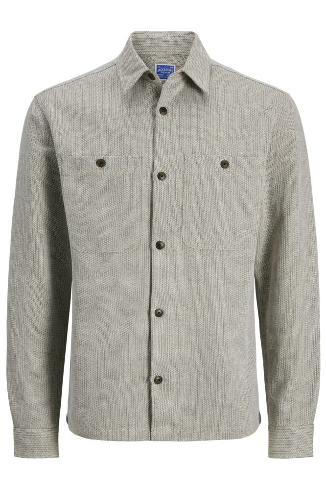 Jack & Jones beige heren overhemd | Vooraanzicht