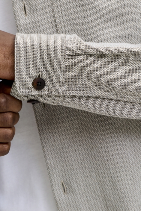 Jack & Jones beige heren overhemd | Close up