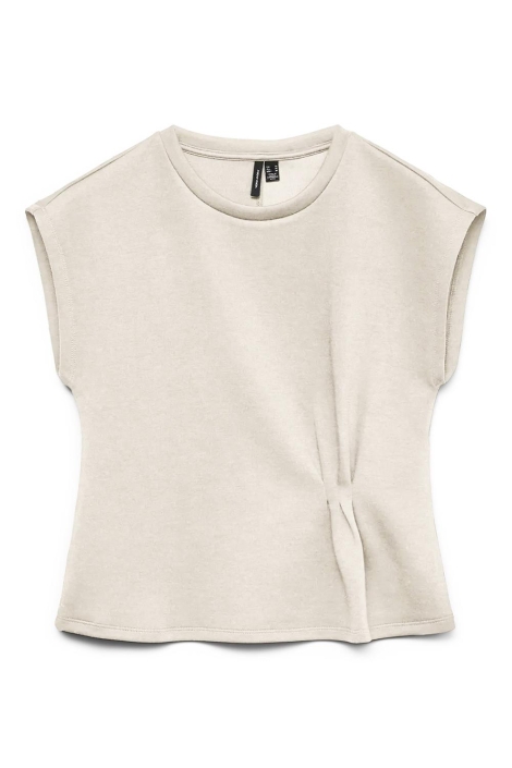 Vero Moda ecru dames t-shirt | Vooraanzicht