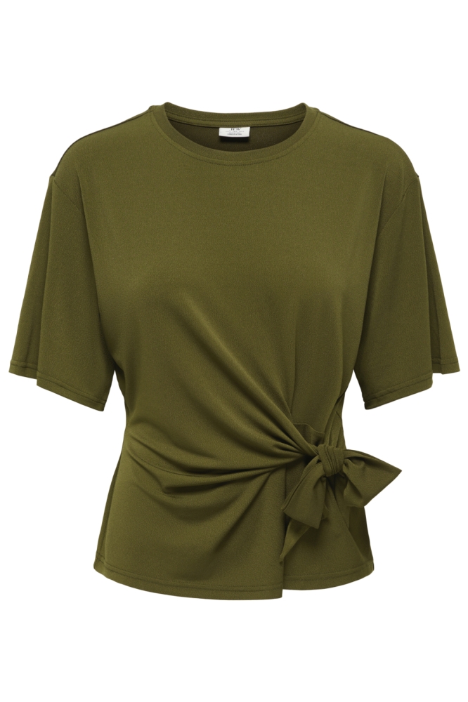 Jacqueline de Yong groene dames t-shirt | Vooraanzicht