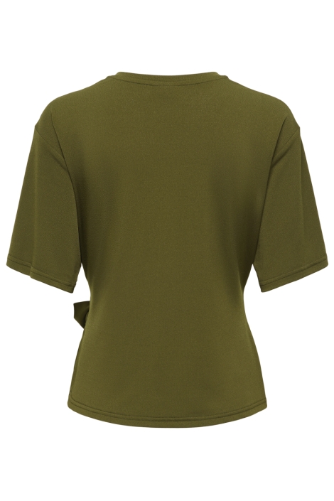 Jacqueline de Yong groene dames t-shirt | Achteraanzicht