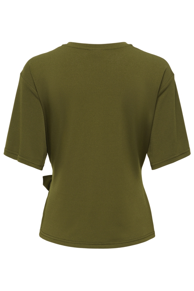 Jacqueline de Yong groene dames t-shirt | Achteraanzicht