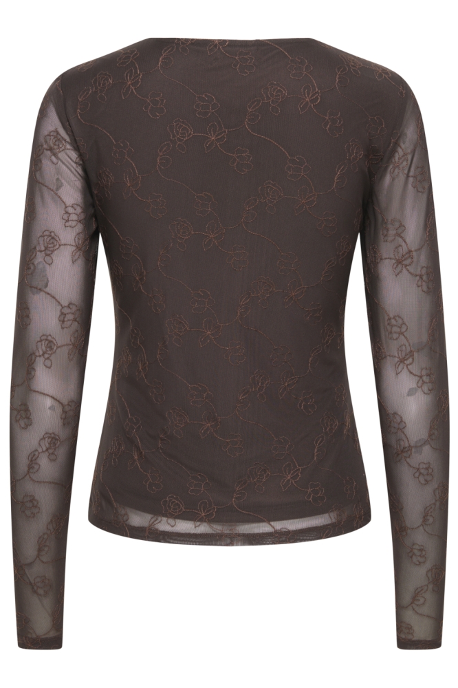 Jacqueline de Yong bruine dames top | Achteraanzicht