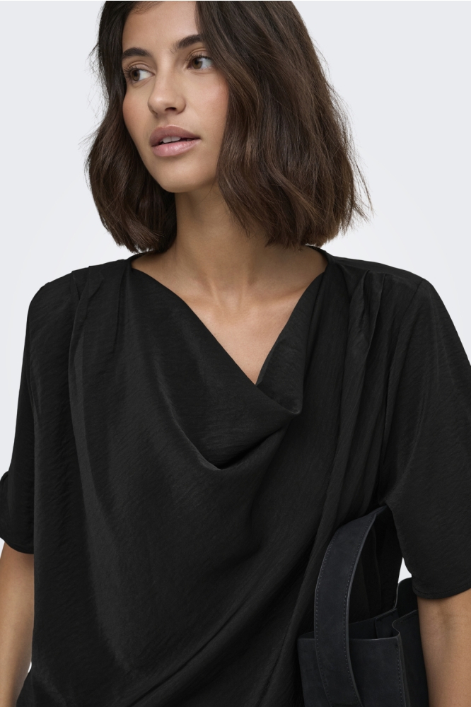 Jacqueline de Yong zwarte dames t-shirt | Close up