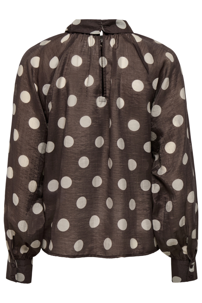 Jacqueline de Yong bruine dames blouse | Achteraanzicht