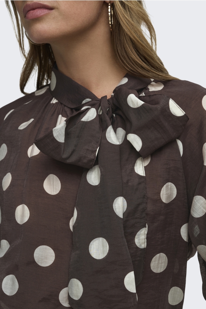Jacqueline de Yong bruine dames blouse |