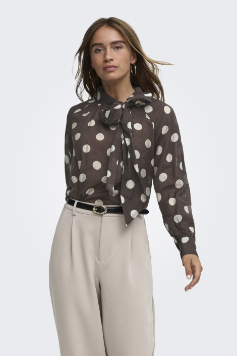 Jacqueline de Yong bruine dames blouse |