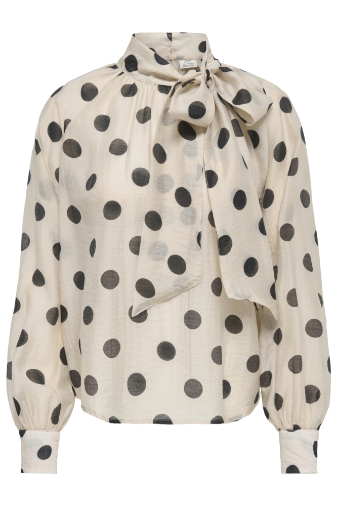 Jacqueline de Yong beige dames blouse | Vooraanzicht