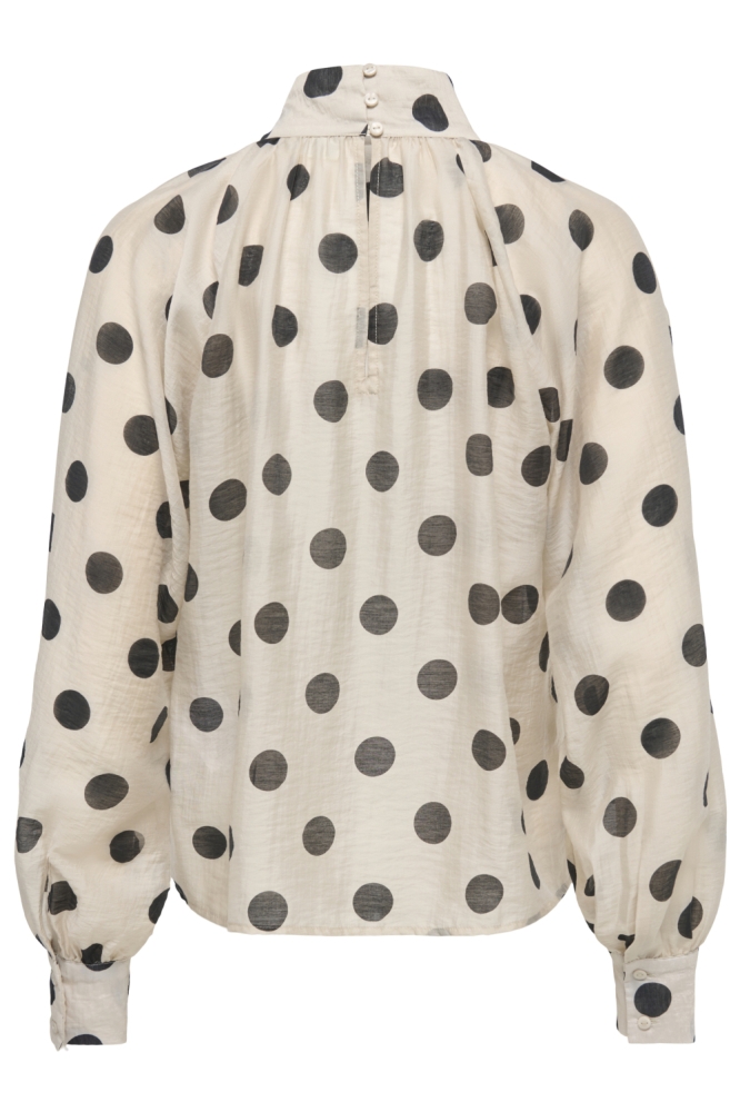 Jacqueline de Yong beige dames blouse | Achteraanzicht