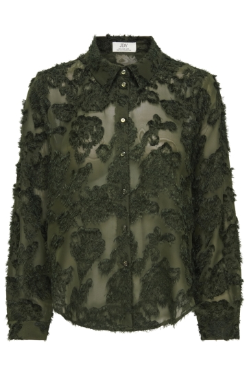 Jacqueline de Yong Blouse JDYMAIA L/S SHIRT WVN 15332572 Forest Night