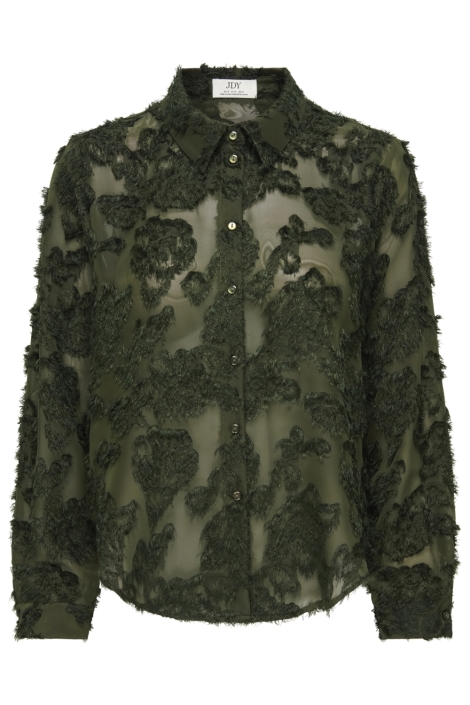 Jacqueline de Yong groene dames blouse | Vooraanzicht