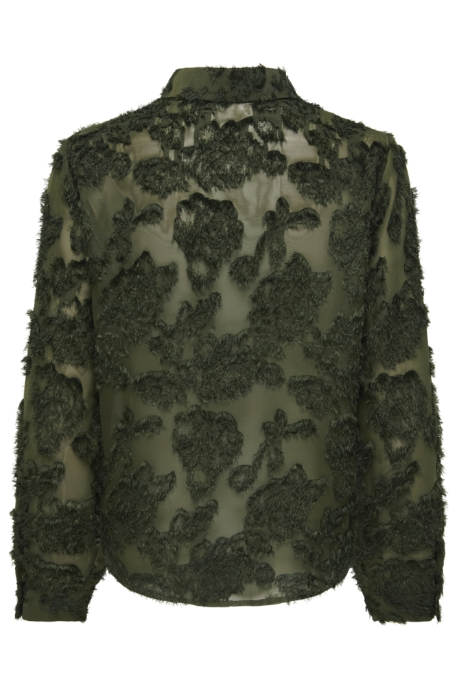 Jacqueline de Yong groene dames blouse | Achteraanzicht