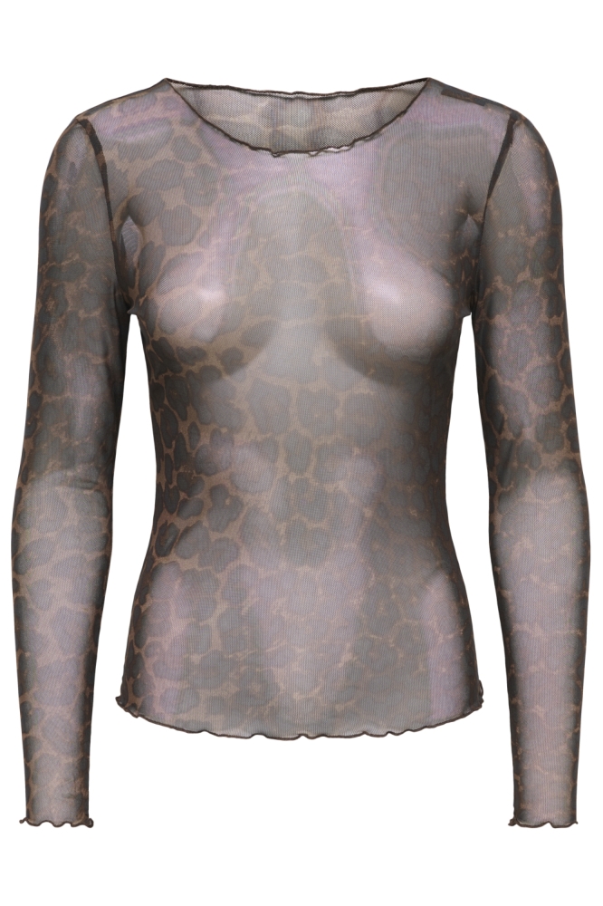 Jacqueline de Yong bruine dames top | Vooraanzicht