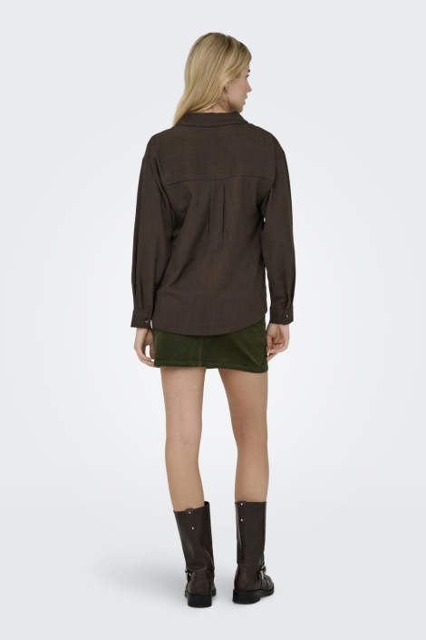 Jacqueline de Yong bruine dames blouse | Model