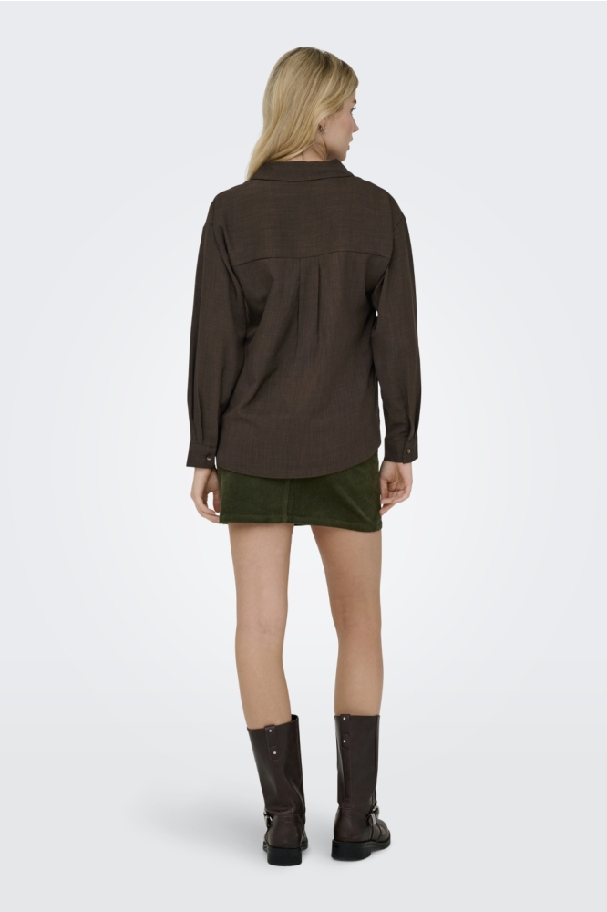 Jacqueline de Yong bruine dames blouse | Model