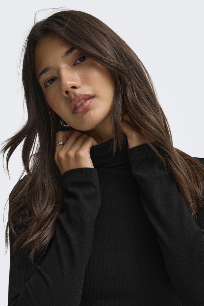 Jacqueline de Yong zwarte dames top | Close up