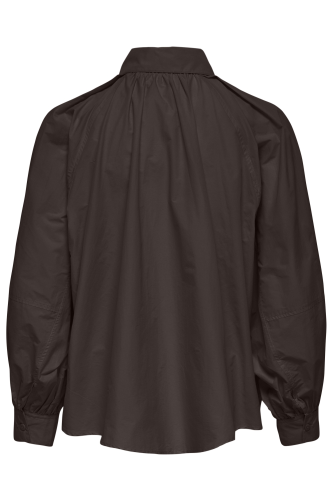 Only bruine dames blouse | Achteraanzicht