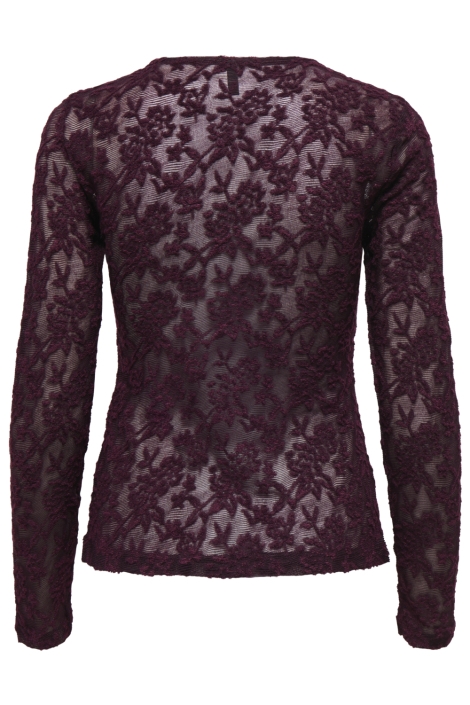 Only bordeaux dames top | Achteraanzicht