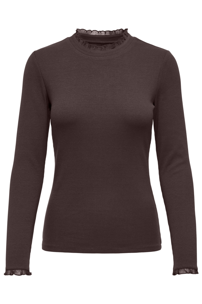 Only bruine dames top | Vooraanzicht