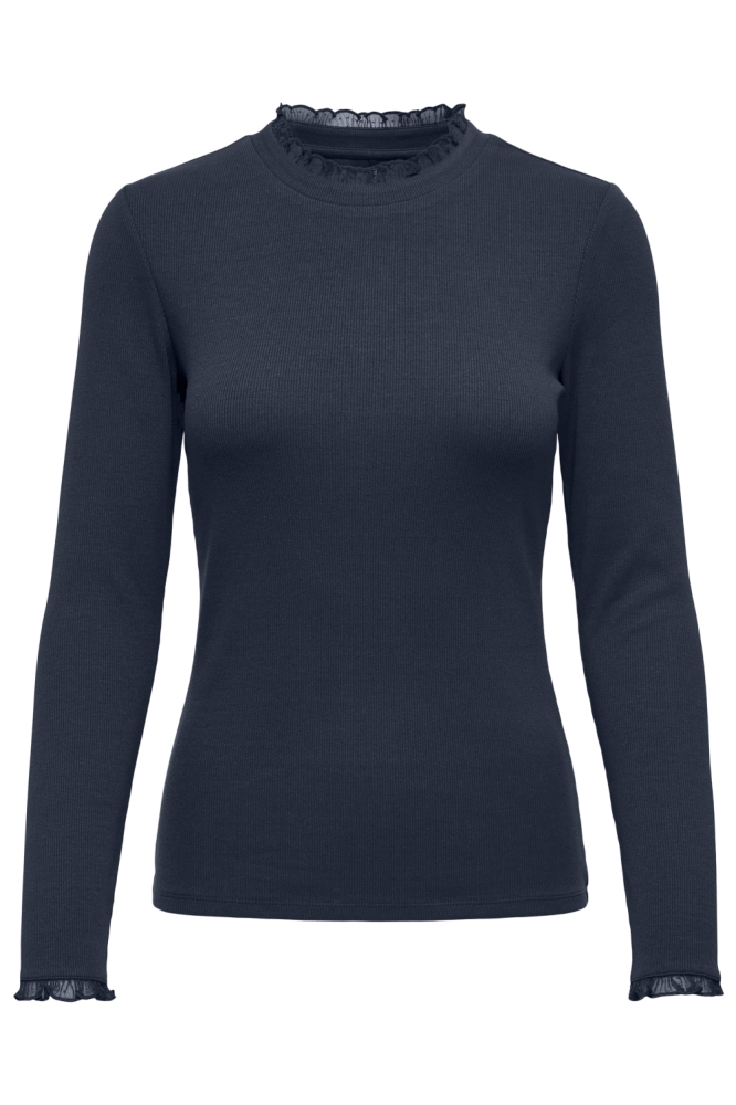 Only blauwe dames top | Vooraanzicht