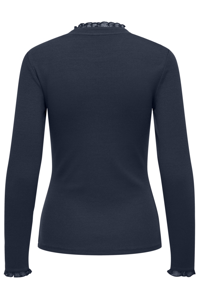 Only blauwe dames top | Achteraanzicht