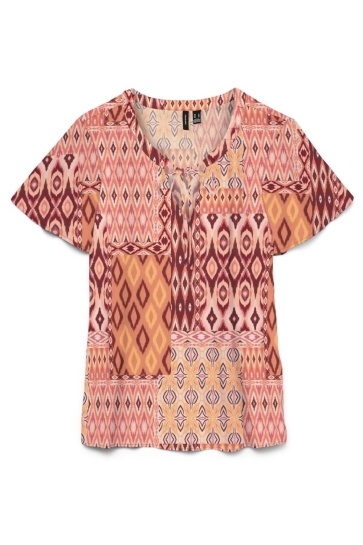 Vero Moda T-shirt VMMENNY STRING SS TOP WVN BOO 10303693 ANDORRA/CIA