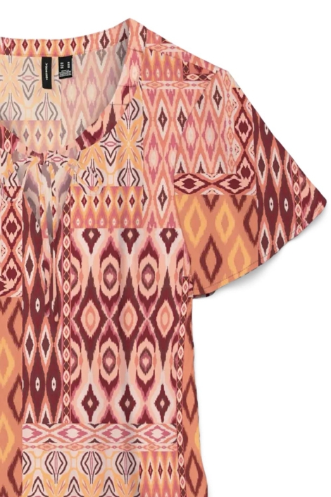 Vero Moda oranje dames t-shirt | Close up