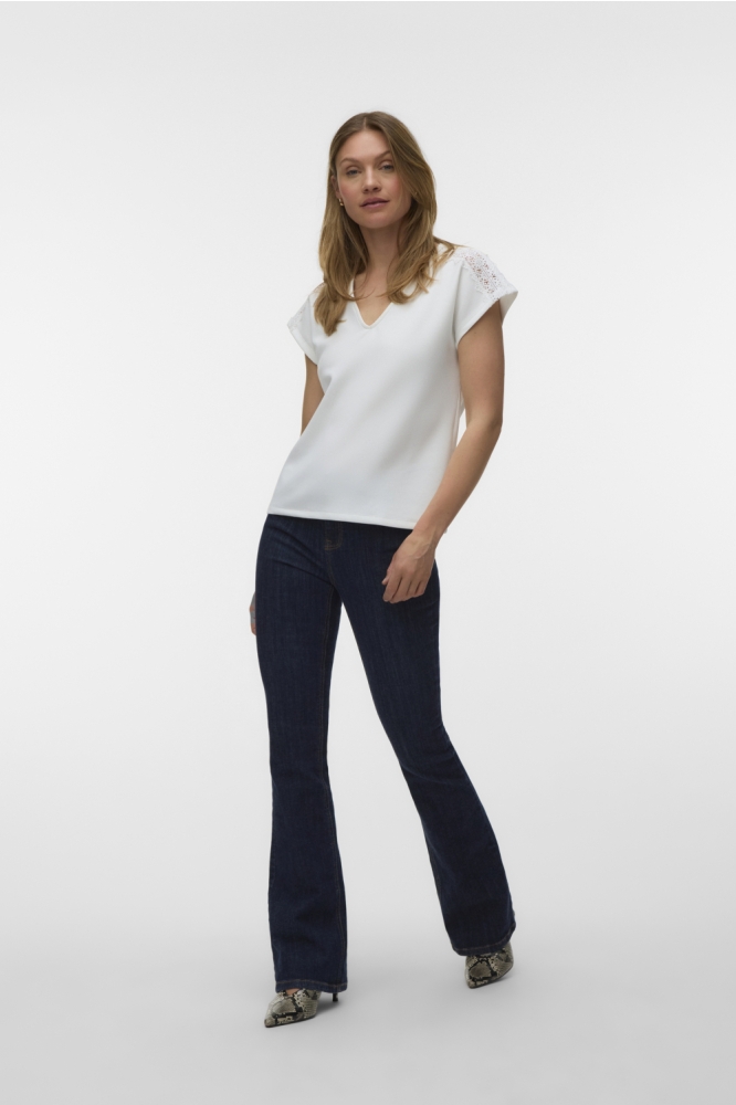 Vero Moda witte dames t-shirt | Model